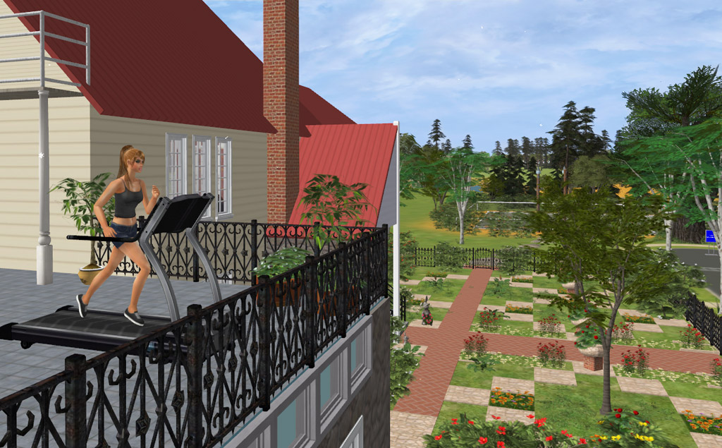 Дом в мире Sims2aw - вид с балкона